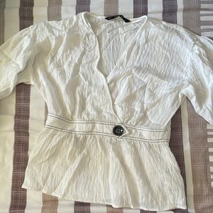 Zara white blouse